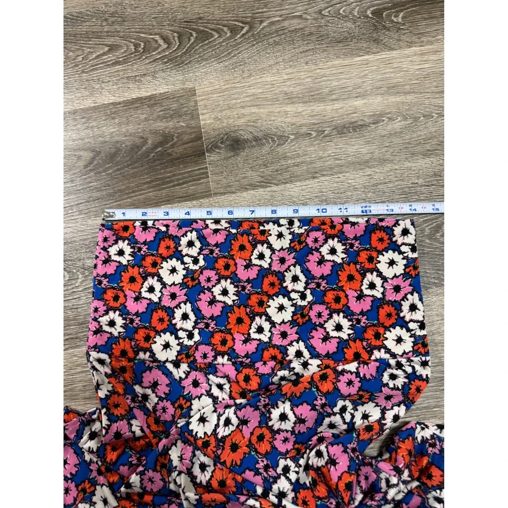 LulaRoe Maxi Skirt Small Floral Pink‎ Orange Blue High Waist A-Line Stretch NEW